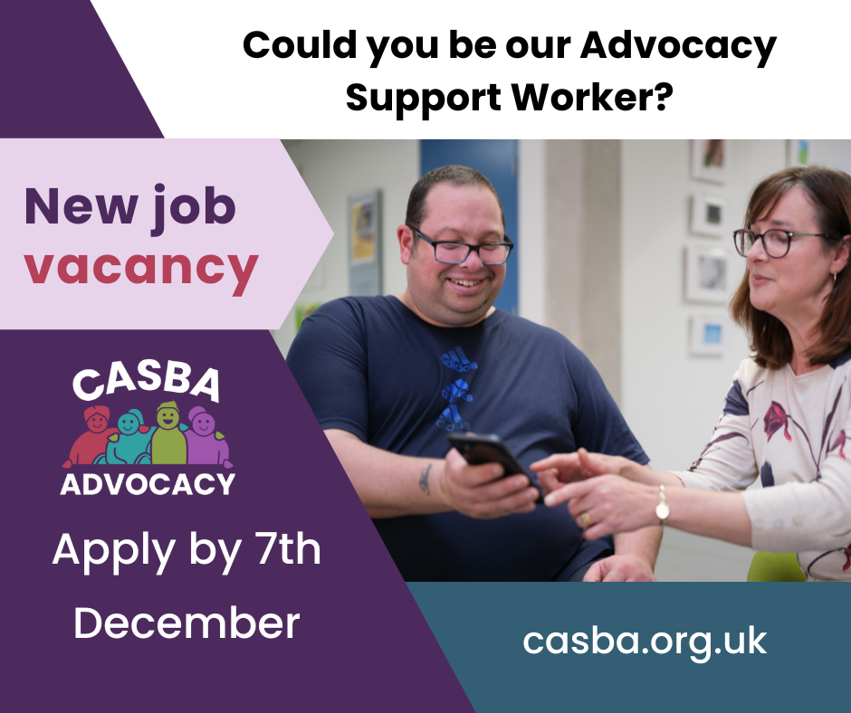 CASBA advocacy support worker post