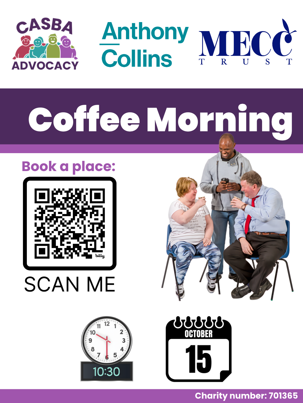 Featured image for “CASBA Wills and Trusts Coffee Morning with partners MECC Trust and Anthony Collins Solicitors”